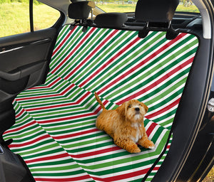 Merry Christmas Stripes Pattern Print Pet Car Back Seat Cover