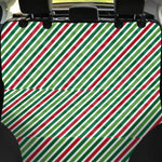 Merry Christmas Stripes Pattern Print Pet Car Back Seat Cover