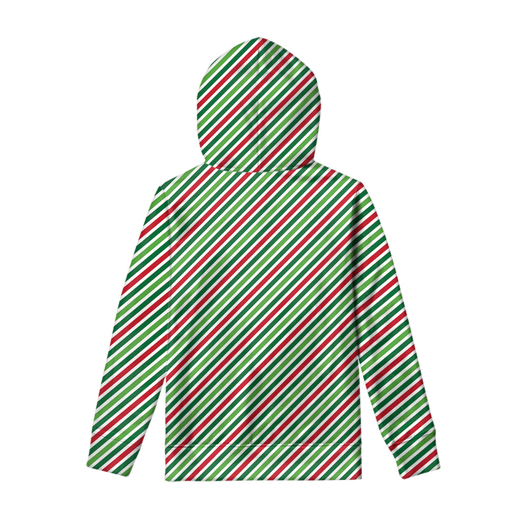 Merry Christmas Stripes Pattern Print Pullover Hoodie
