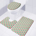 Merry Christmas Tree Pattern Print 3 Piece Bath Mat Set