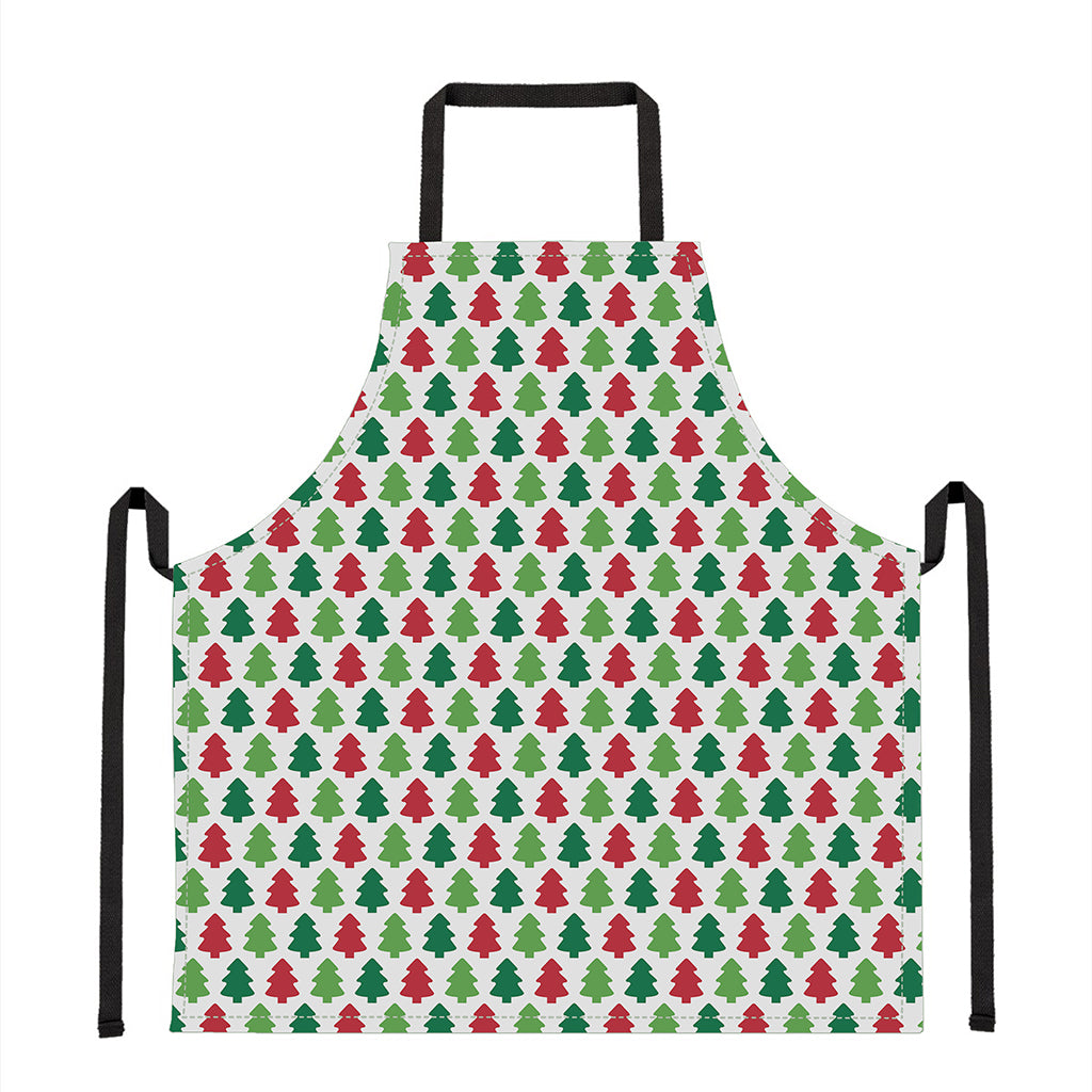 Merry Christmas Tree Pattern Print Apron
