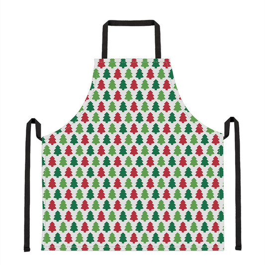 Merry Christmas Tree Pattern Print Apron