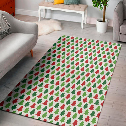 Merry Christmas Tree Pattern Print Area Rug