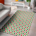 Merry Christmas Tree Pattern Print Area Rug