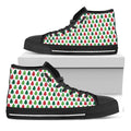 Merry Christmas Tree Pattern Print Black High Top Sneakers