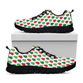 Merry Christmas Tree Pattern Print Black Running Shoes
