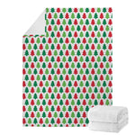 Merry Christmas Tree Pattern Print Blanket