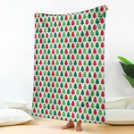 Merry Christmas Tree Pattern Print Blanket