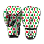 Merry Christmas Tree Pattern Print Boxing Gloves