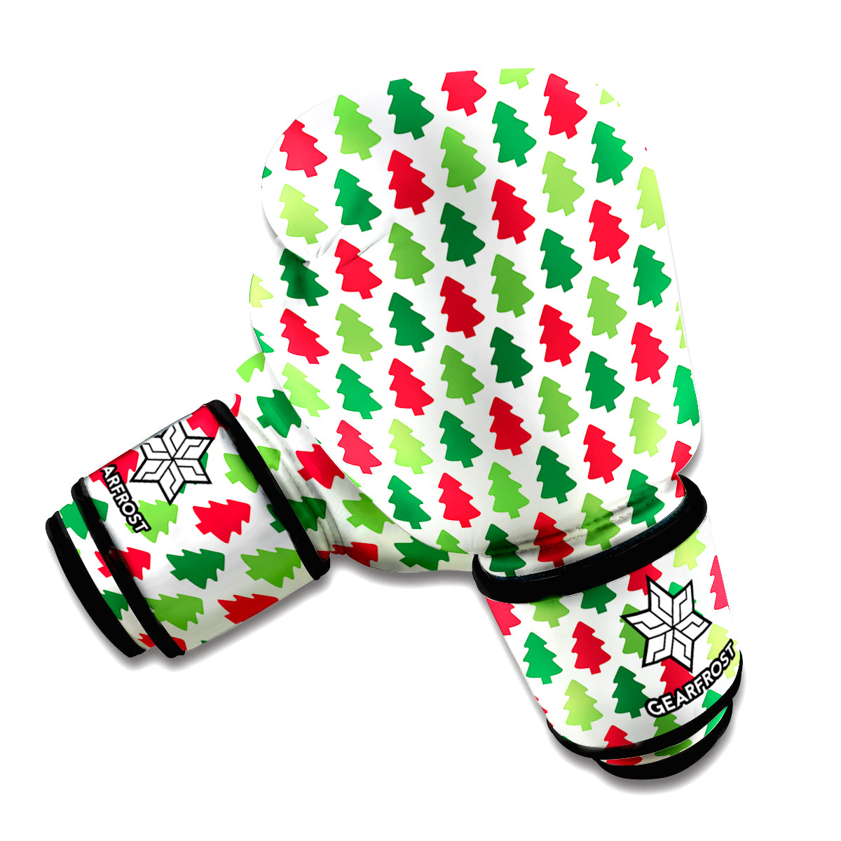 Merry Christmas Tree Pattern Print Boxing Gloves