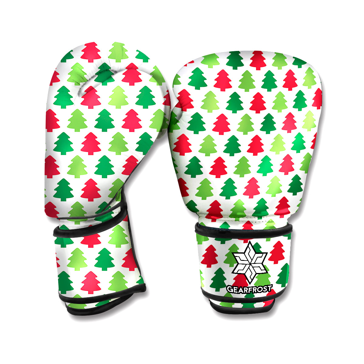 Merry Christmas Tree Pattern Print Boxing Gloves