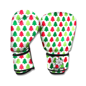 Merry Christmas Tree Pattern Print Boxing Gloves