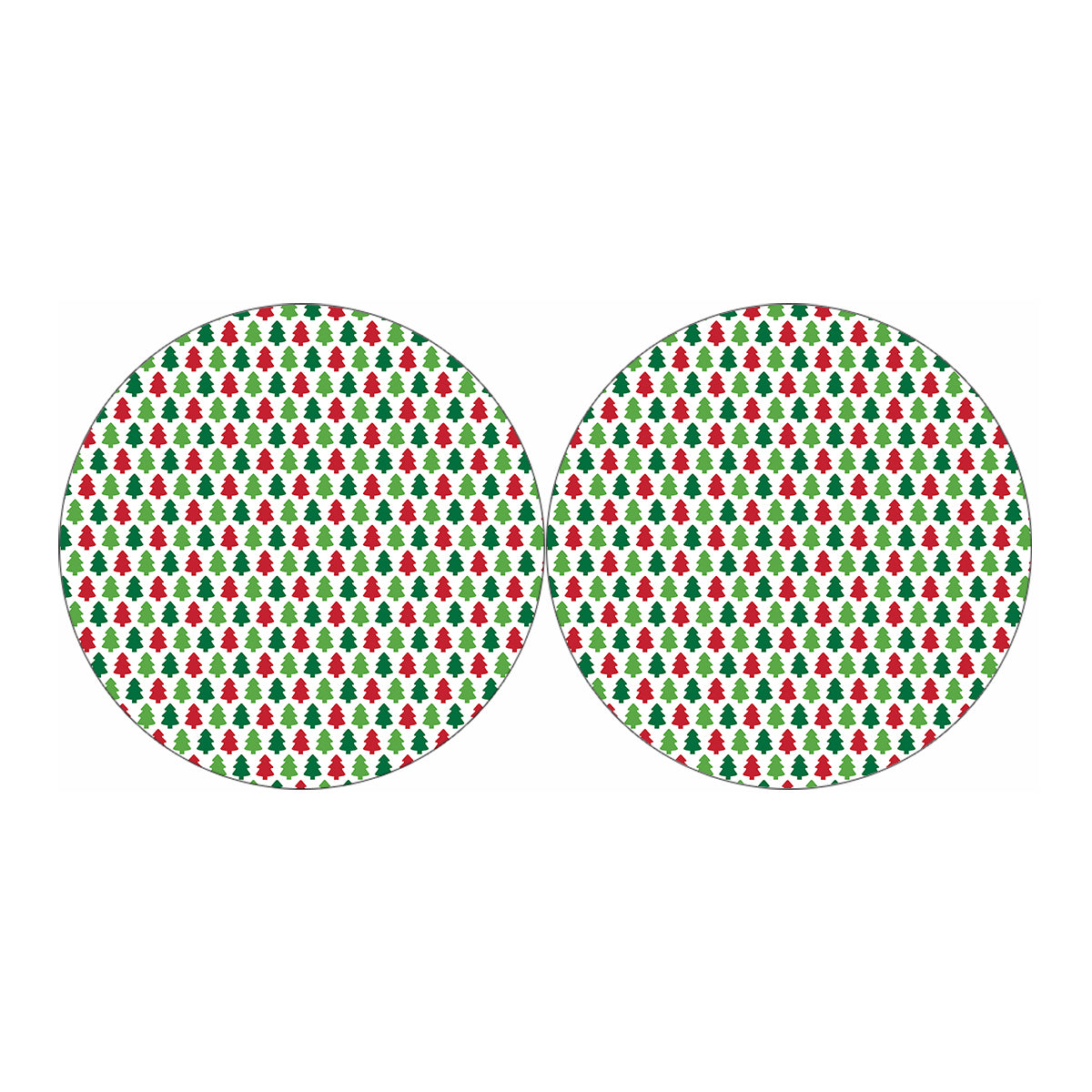 Merry Christmas Tree Pattern Print Car Coasters