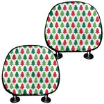Merry Christmas Tree Pattern Print Car Headrest Covers