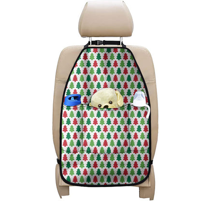 Merry Christmas Tree Pattern Print Car Seat Organizers