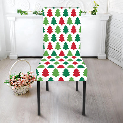 Merry Christmas Tree Pattern Print Dining Chair Slipcover