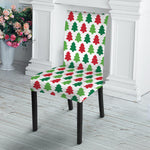 Merry Christmas Tree Pattern Print Dining Chair Slipcover