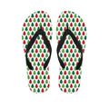 Merry Christmas Tree Pattern Print Flip Flops