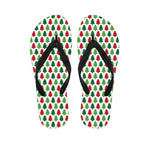 Merry Christmas Tree Pattern Print Flip Flops