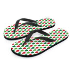 Merry Christmas Tree Pattern Print Flip Flops