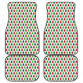 Merry Christmas Tree Pattern Print Front and Back Car Floor Mats