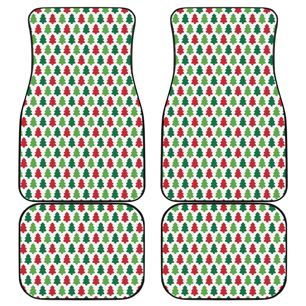 Merry Christmas Tree Pattern Print Front and Back Car Floor Mats