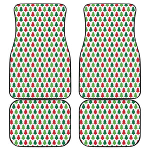 Merry Christmas Tree Pattern Print Front and Back Car Floor Mats