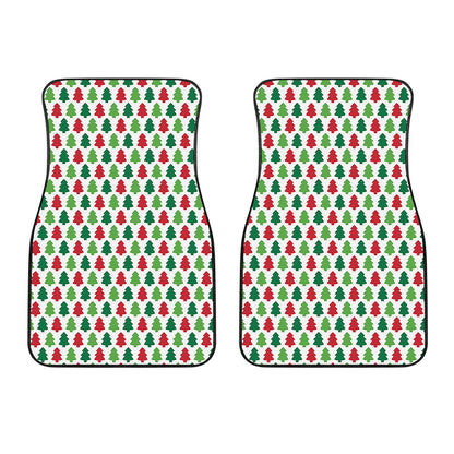 Merry Christmas Tree Pattern Print Front Car Floor Mats