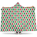 Merry Christmas Tree Pattern Print Hooded Blanket