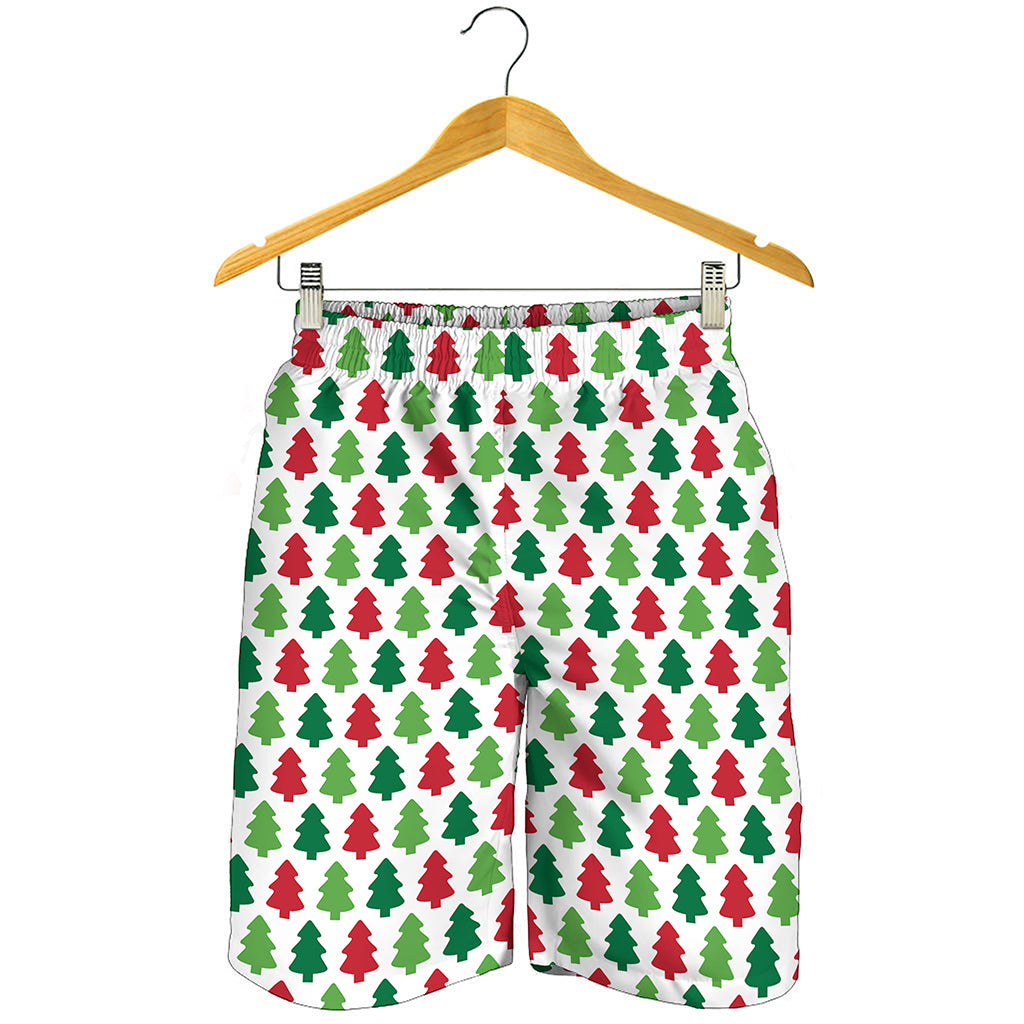 Merry Christmas Tree Pattern Print Men's Shorts