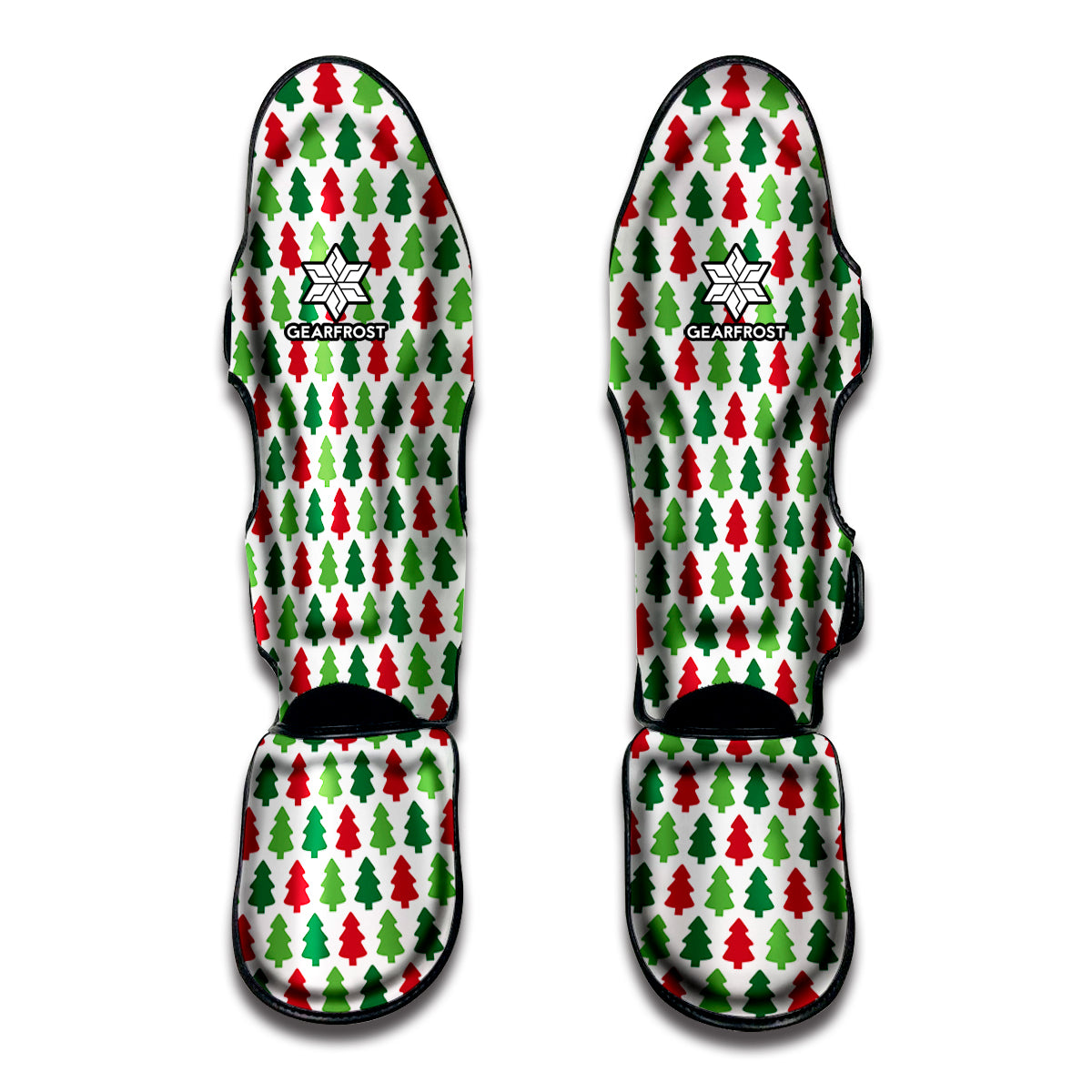 Merry Christmas Tree Pattern Print Muay Thai Shin Guard