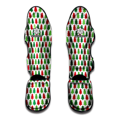 Merry Christmas Tree Pattern Print Muay Thai Shin Guard