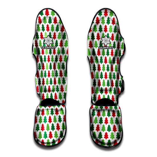 Merry Christmas Tree Pattern Print Muay Thai Shin Guard