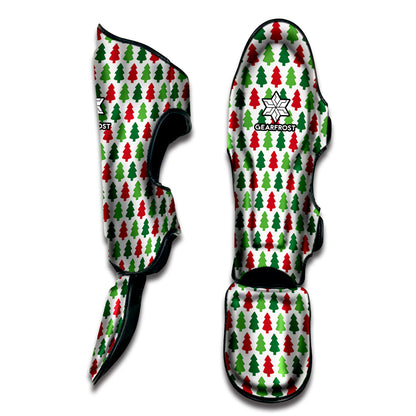 Merry Christmas Tree Pattern Print Muay Thai Shin Guard