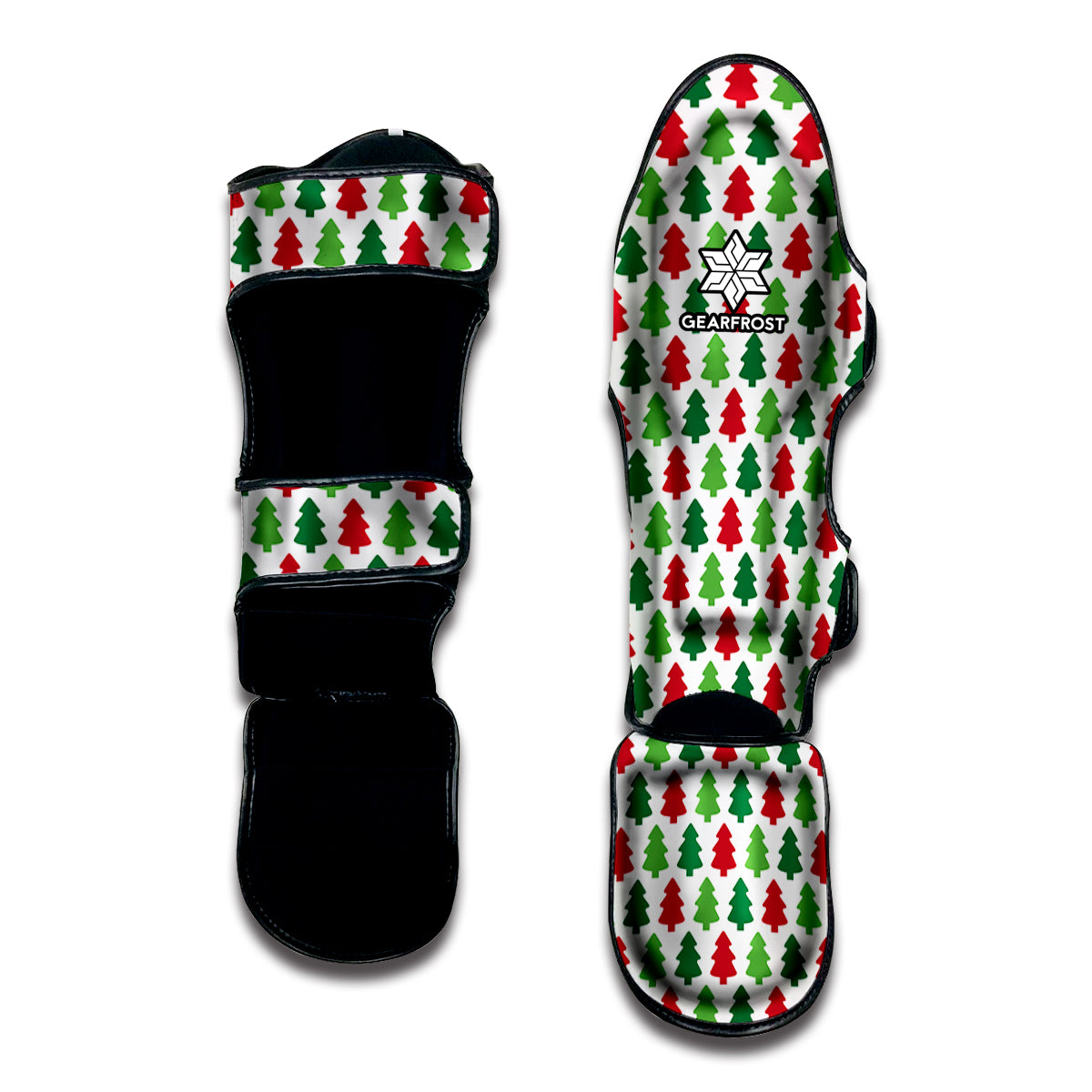 Merry Christmas Tree Pattern Print Muay Thai Shin Guard