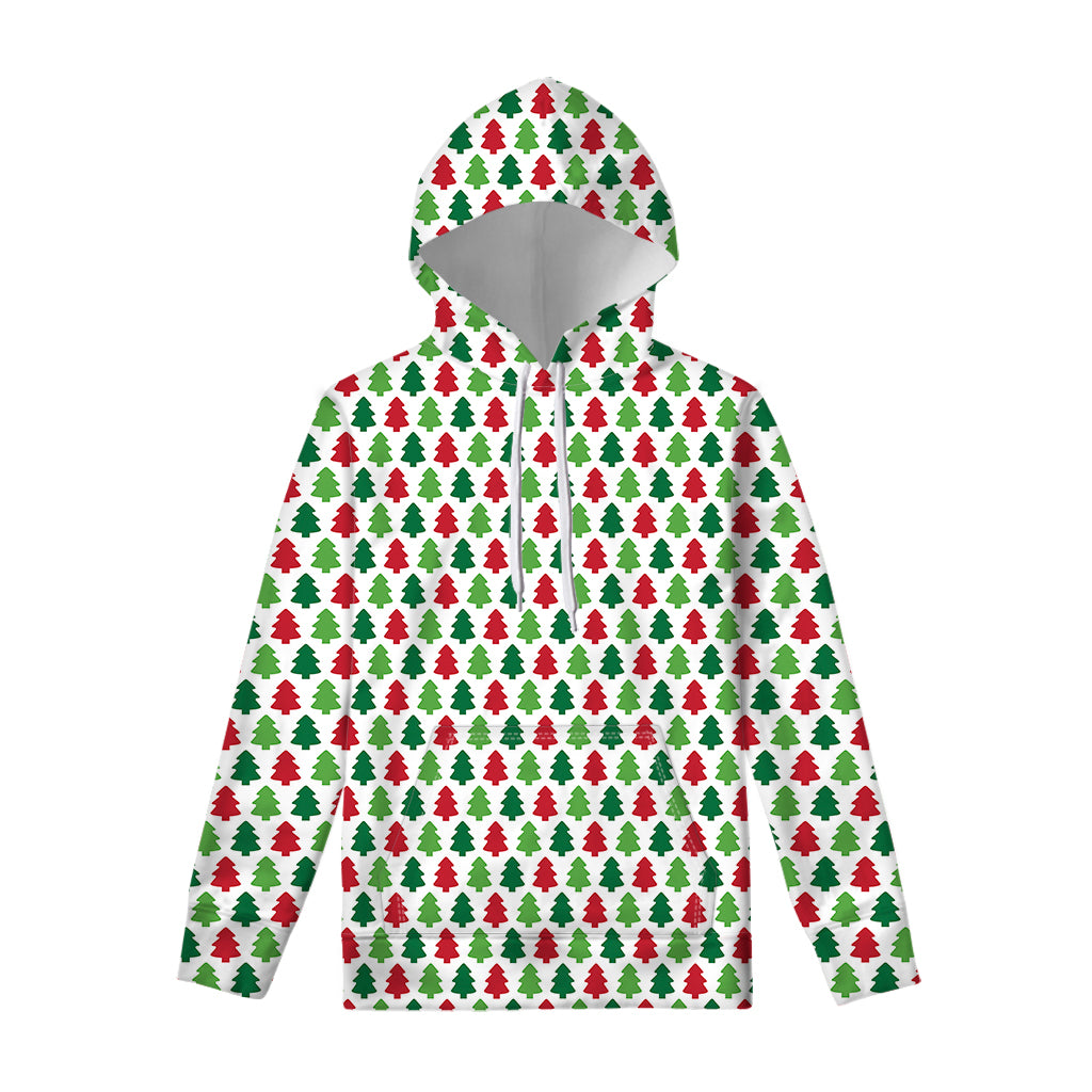 Merry Christmas Tree Pattern Print Pullover Hoodie