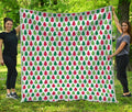 Merry Christmas Tree Pattern Print Quilt