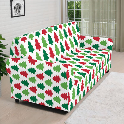 Merry Christmas Tree Pattern Print Sofa Cover