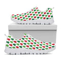 Merry Christmas Tree Pattern Print White Running Shoes