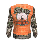 Merry Huntmas Hunting Camo Ugly Christmas Unisex Crewneck Sweatshirt GearFrost