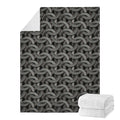 Metal Chainmail Pattern Print Blanket