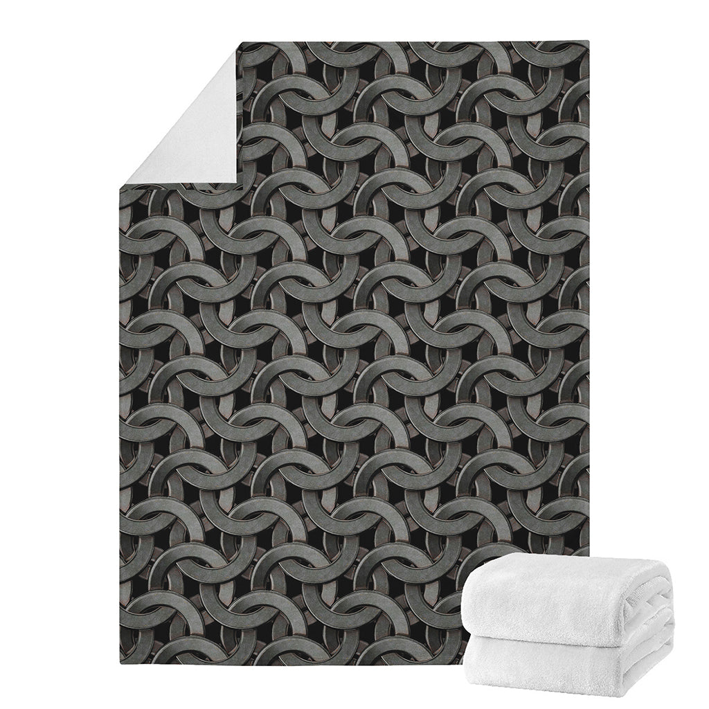 Metal Chainmail Pattern Print Blanket