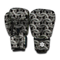 Metal Chainmail Pattern Print Boxing Gloves