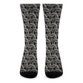 Metal Chainmail Pattern Print Crew Socks