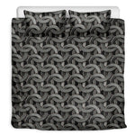 Metal Chainmail Pattern Print Duvet Cover Bedding Set