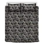 Metal Chainmail Pattern Print Duvet Cover Bedding Set