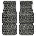 Metal Chainmail Pattern Print Front and Back Car Floor Mats
