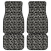 Metal Chainmail Pattern Print Front and Back Car Floor Mats