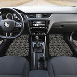 Metal Chainmail Pattern Print Front Car Floor Mats