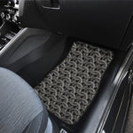 Metal Chainmail Pattern Print Front Car Floor Mats